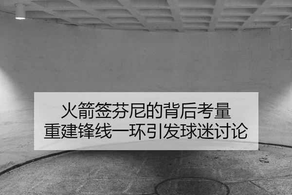 火箭签芬尼的背后考量 重建锋线一环引发球迷讨论